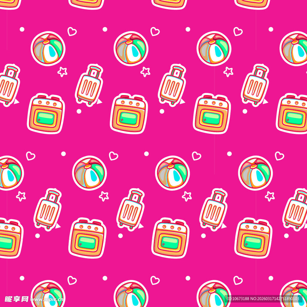 可爱元素图案背景