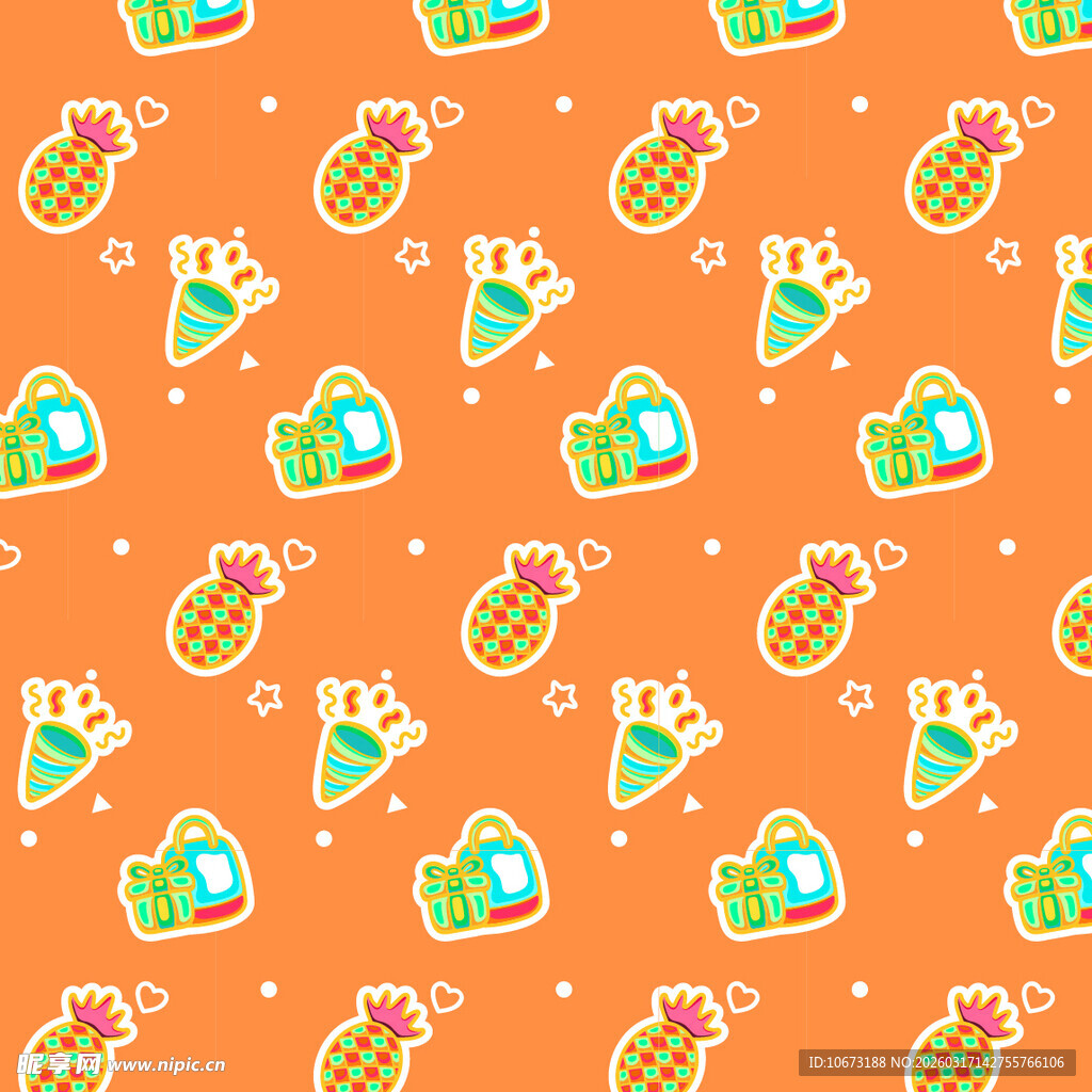 可爱元素图案背景