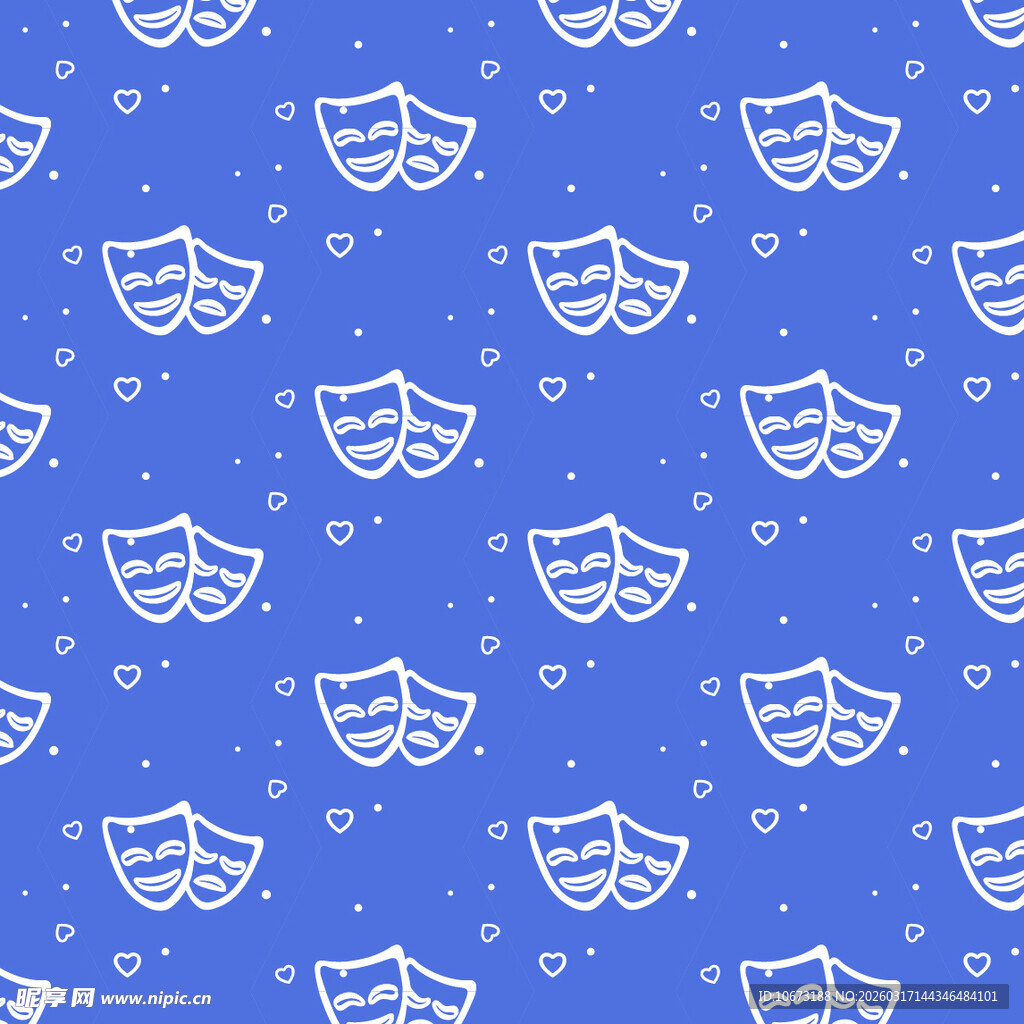 面具图案背景