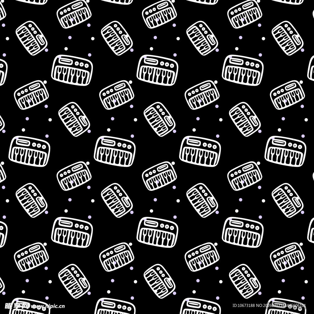 电子琴图案背景