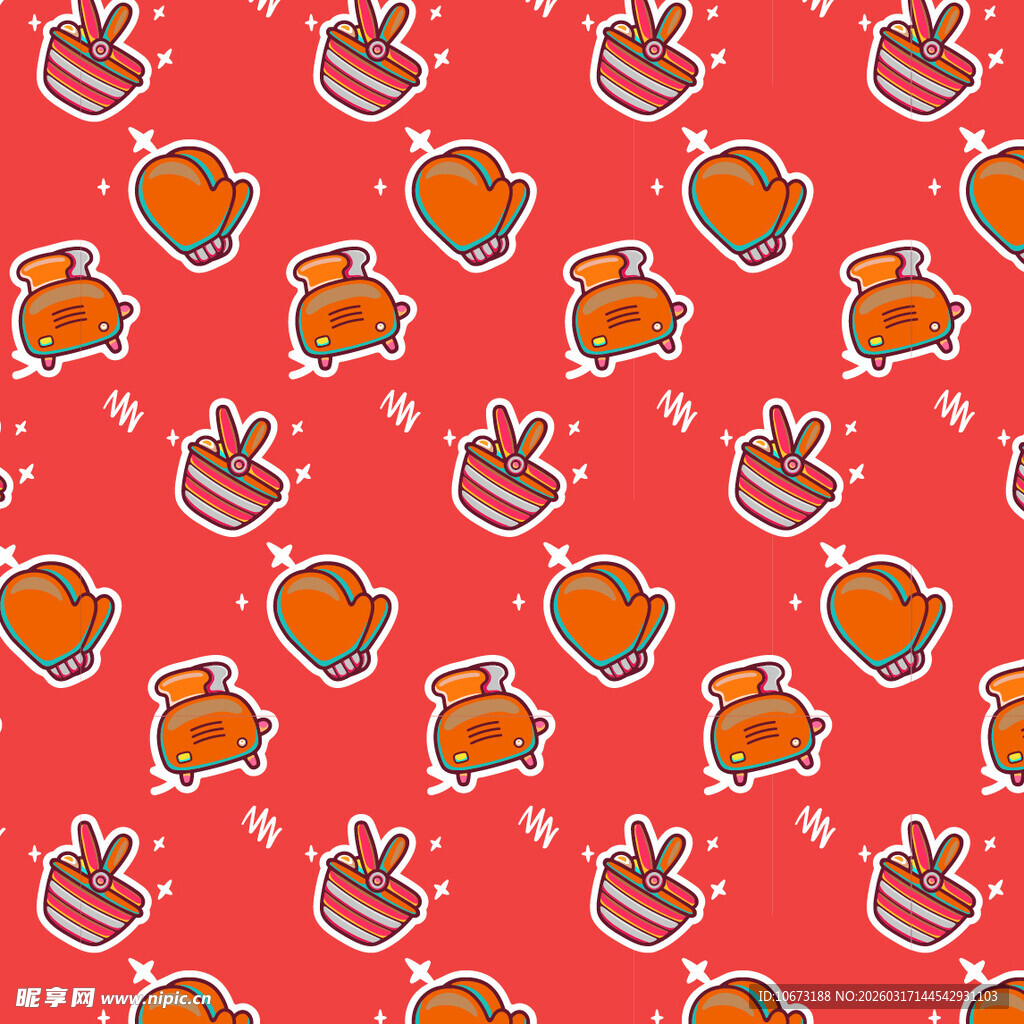 厨房用具图案背景