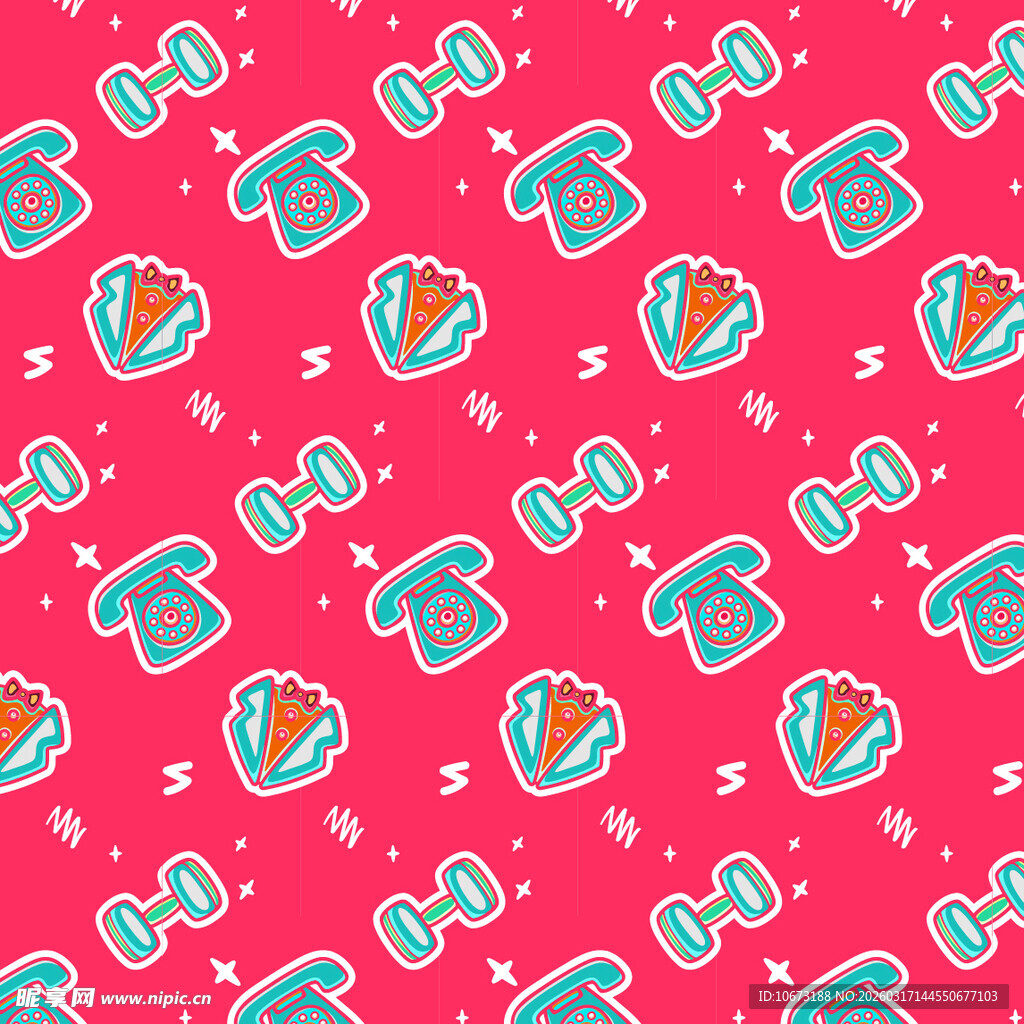 可爱元素图案背景