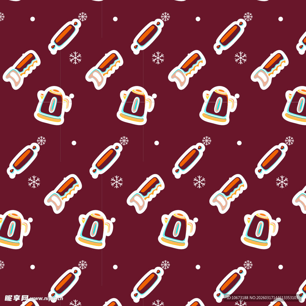   可爱水壶图案背景