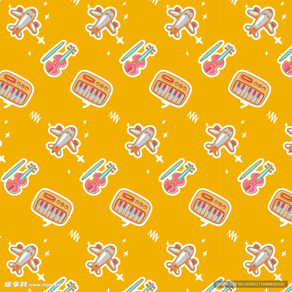 可爱元素图案背景