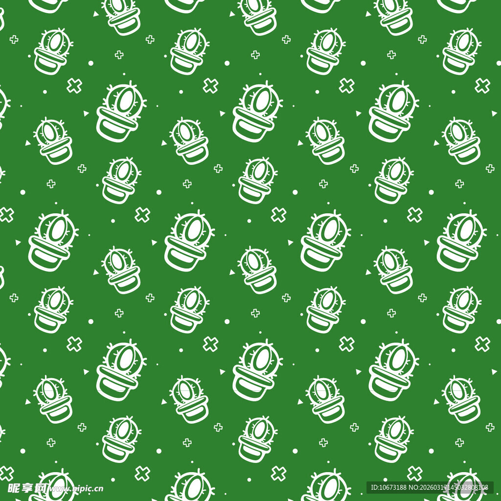 仙人掌图案背景