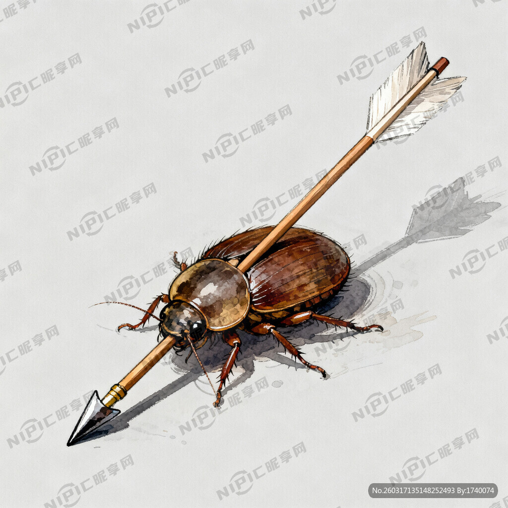 帮我设计一样图 里面有一只害虫