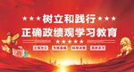 正确政绩观学习教育宣传图