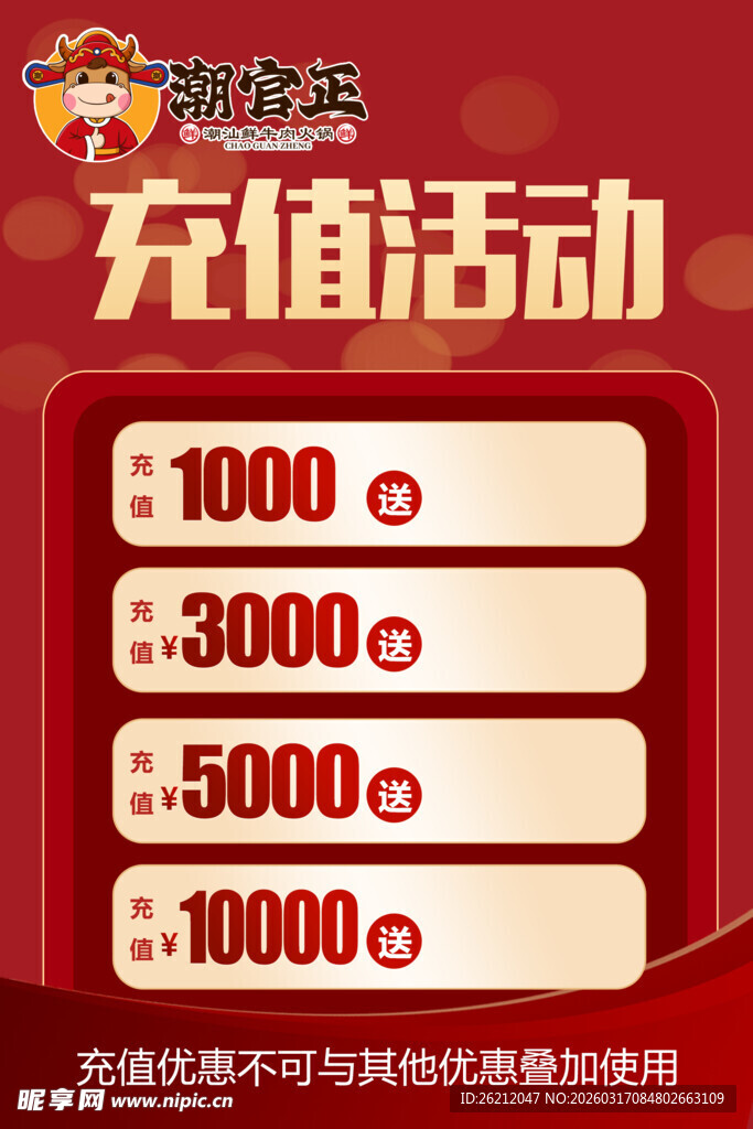 充值活动优惠展示