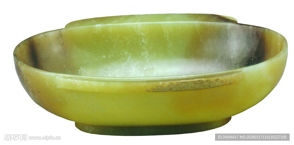 黄绿玉质碗