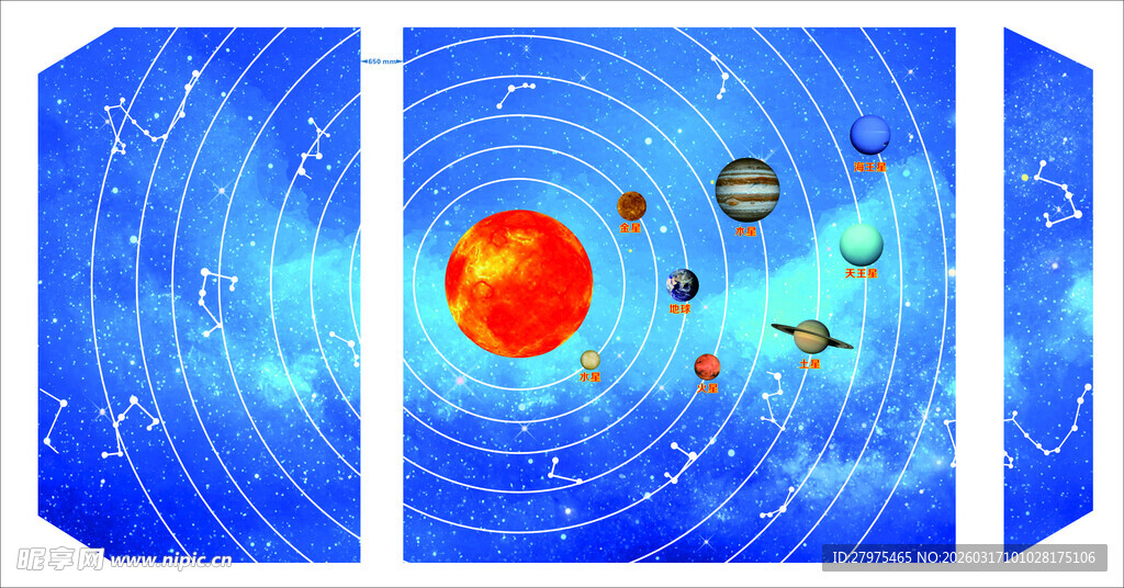 太阳系行星轨道示意图