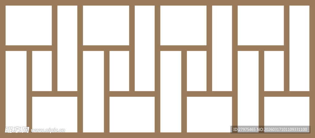 中式几何窗格图案设计