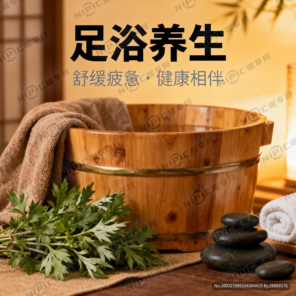 足浴养生背景