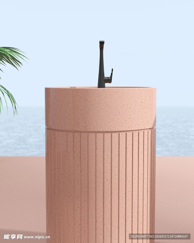 户外圆柱形洗手台设计