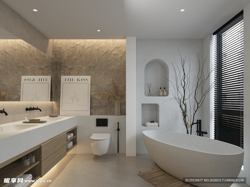 现代简约风豪华浴室空间