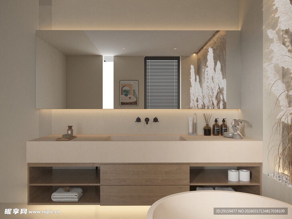 现代简约风格浴室洗手台