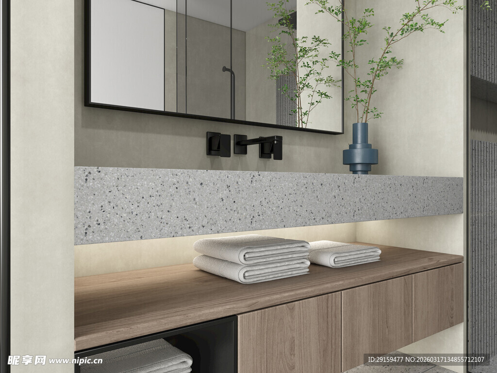 现代简约风浴室洗手台