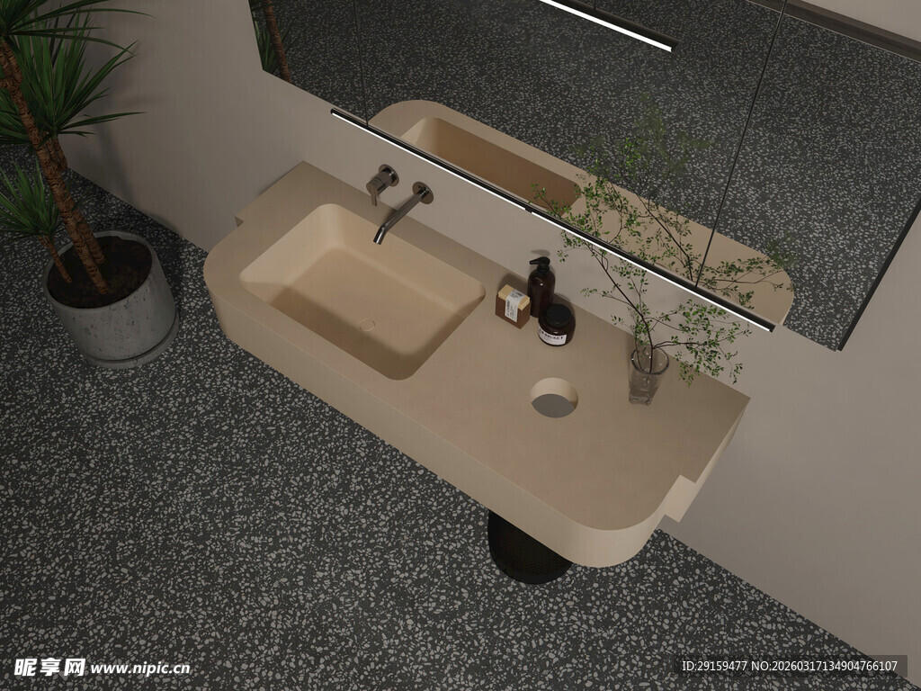 现代简约风格洗手台设计