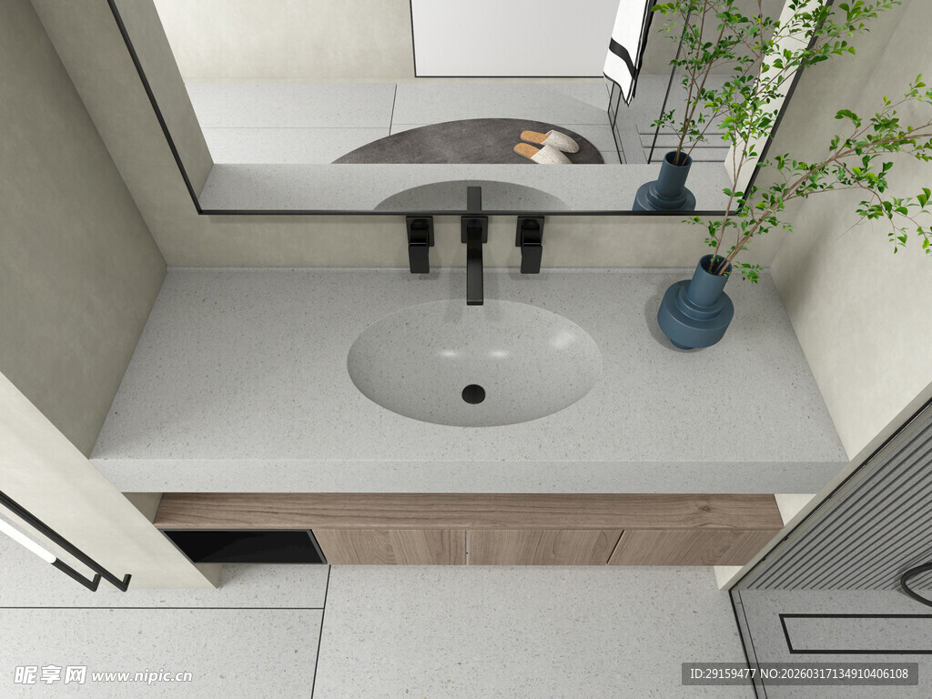 现代简约风格洗手台设计