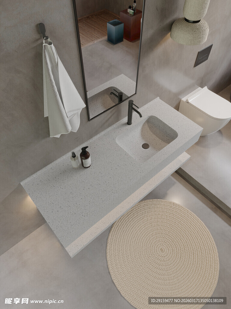 现代简约风格浴室洗手区