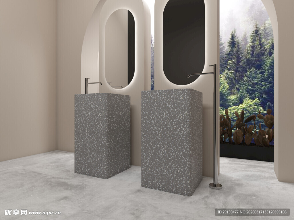 现代简约风格石材装饰立柱