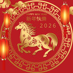 2026马年喜庆贺岁图