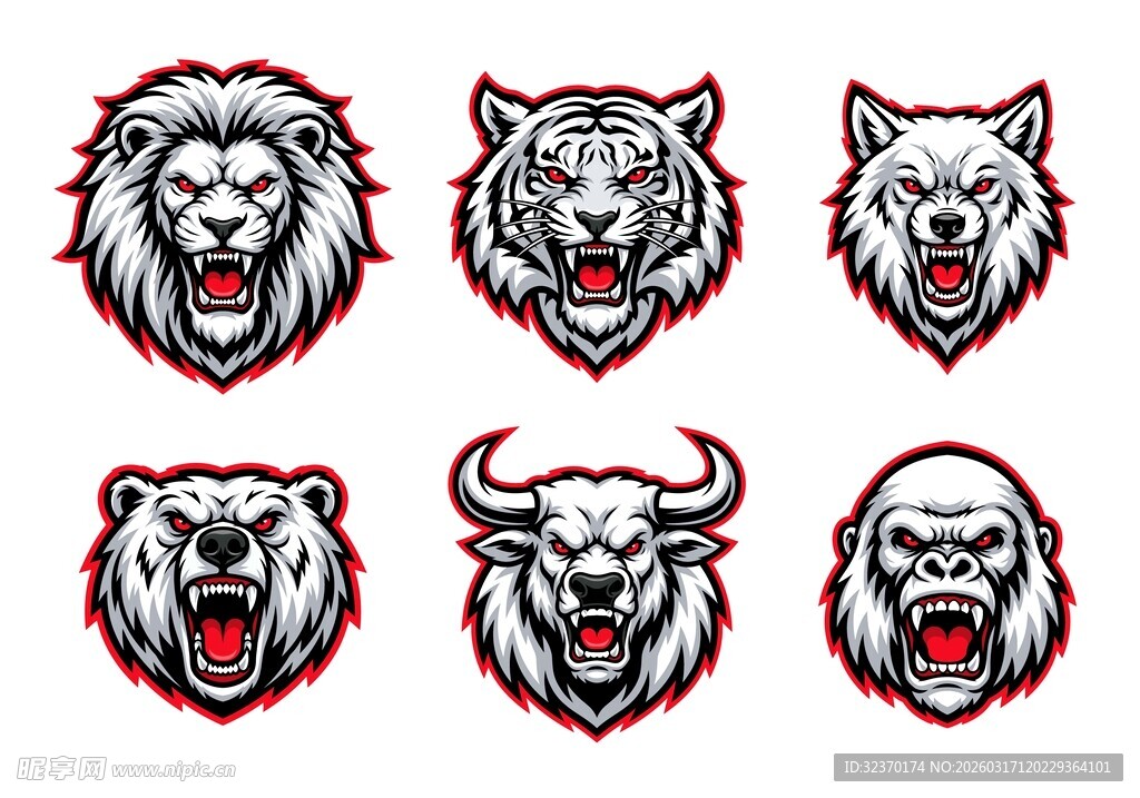 猛兽头像图案
