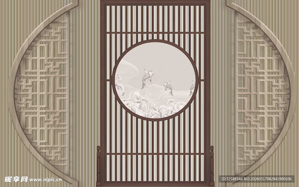 中式古典屏风雅致韵味