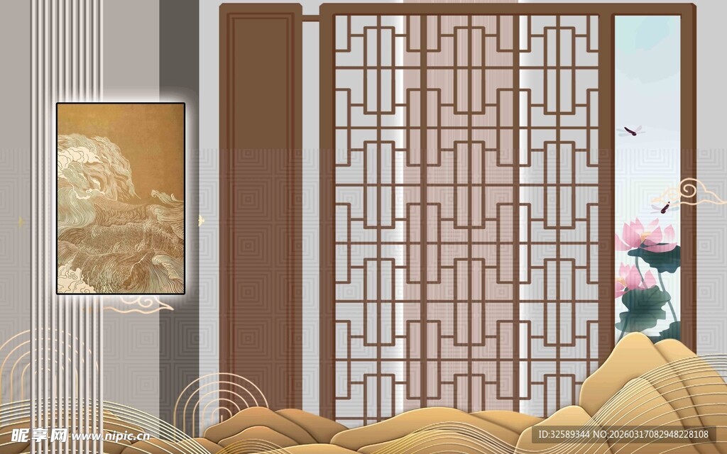 中式屏风装点雅致空间