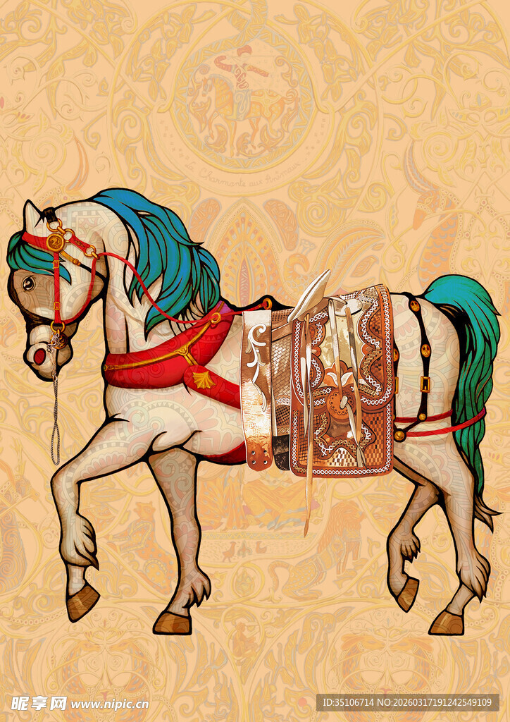 彩绘装饰马