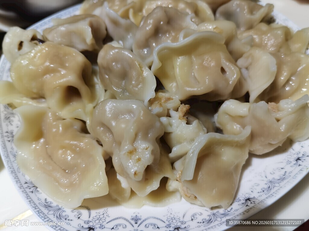 一盘美味饺子