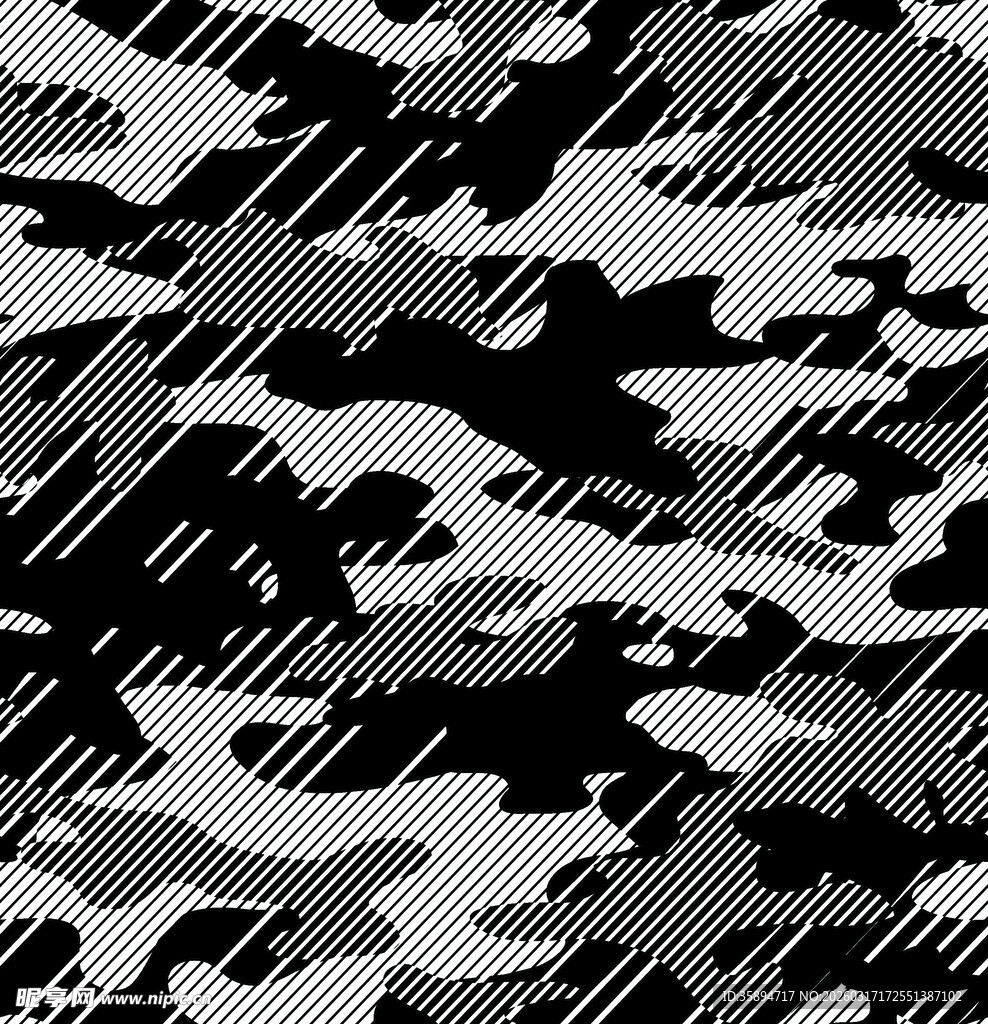 黑白迷彩图案纹理