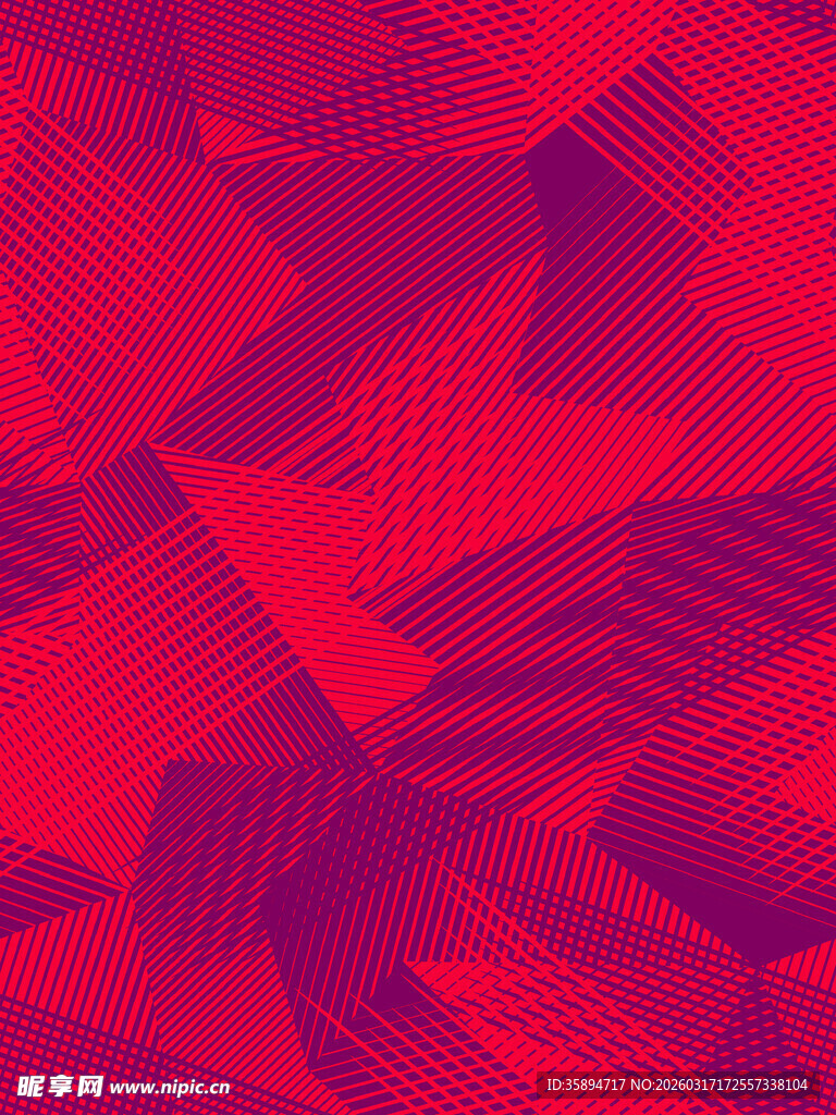 红色几何抽象纹理图案
