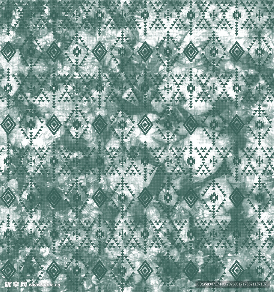 复古绿几何图案纹理背景