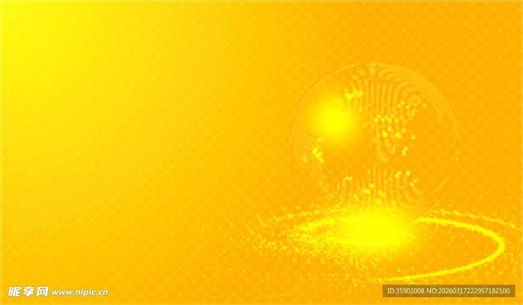 金色炫光球体背景图