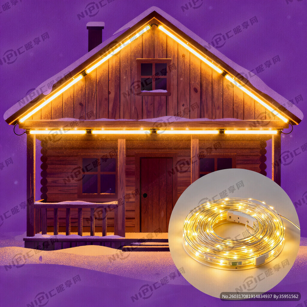 紫色的背景 木屋 的