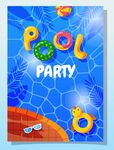 泳池派对插画