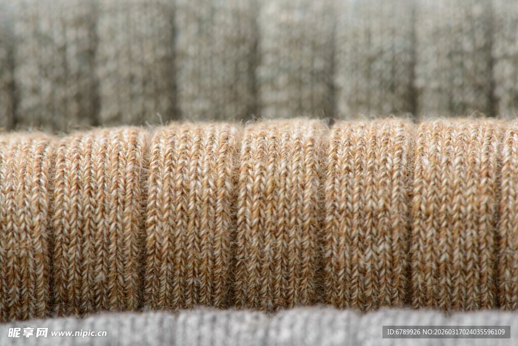 棕色纹理织物特写