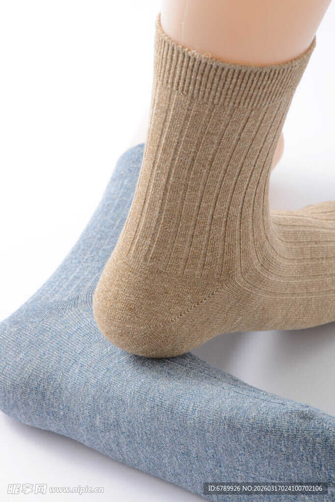 棉袜细节特写