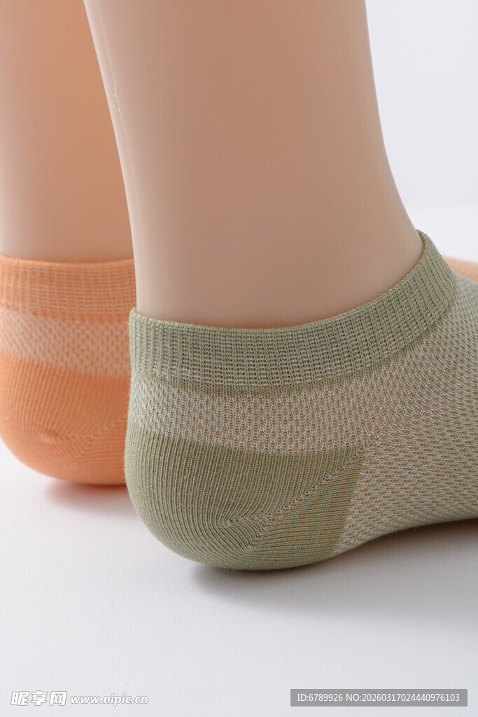 浅色系船袜细节展示