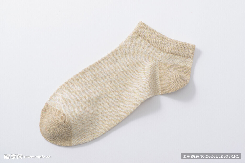 米色短袜展示