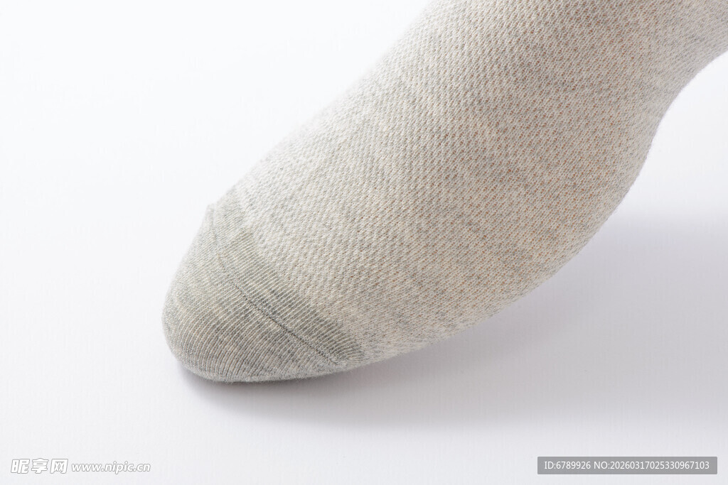 浅色袜子特写