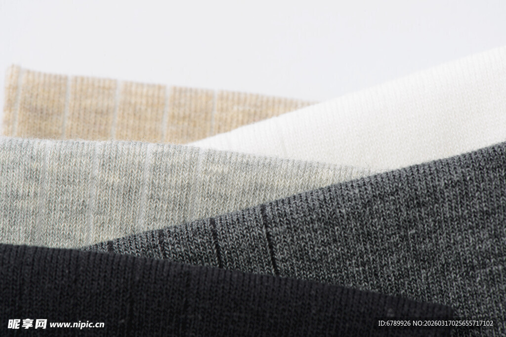 多样棉袜面料展示