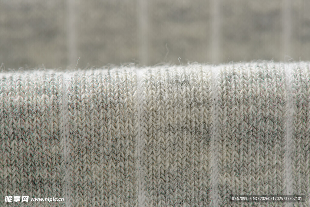 浅灰条纹织物纹理特写