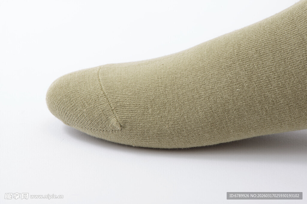 浅绿色袜子特写