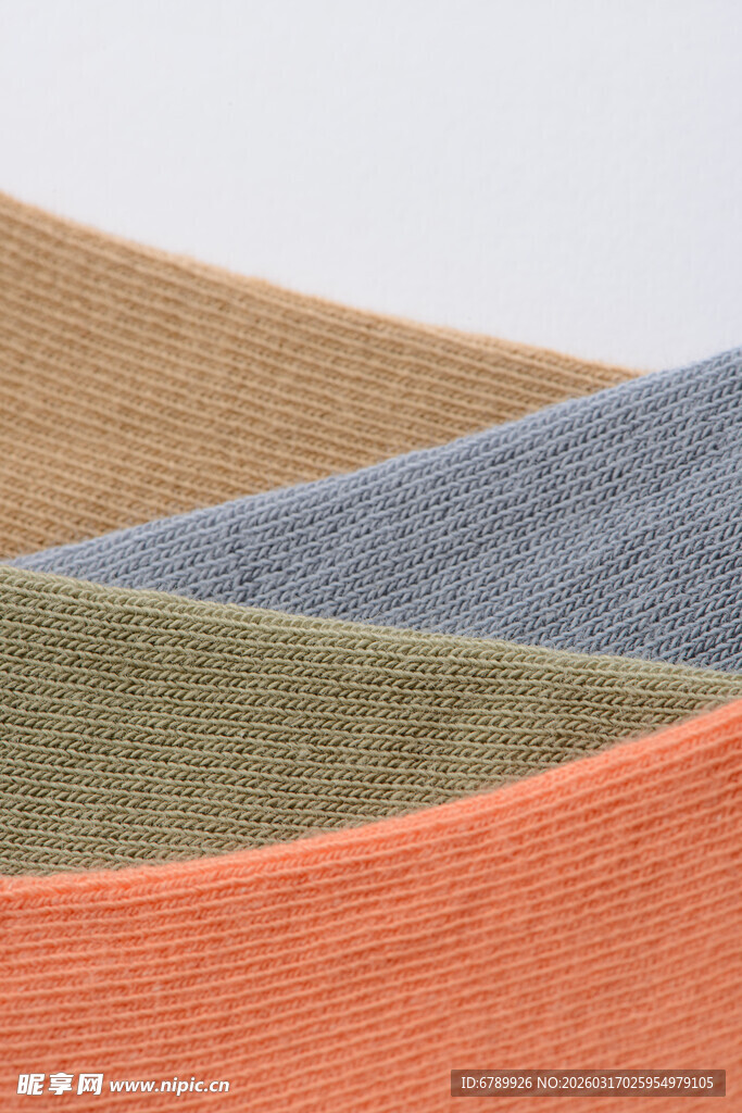 多彩针织棉袜面料展示