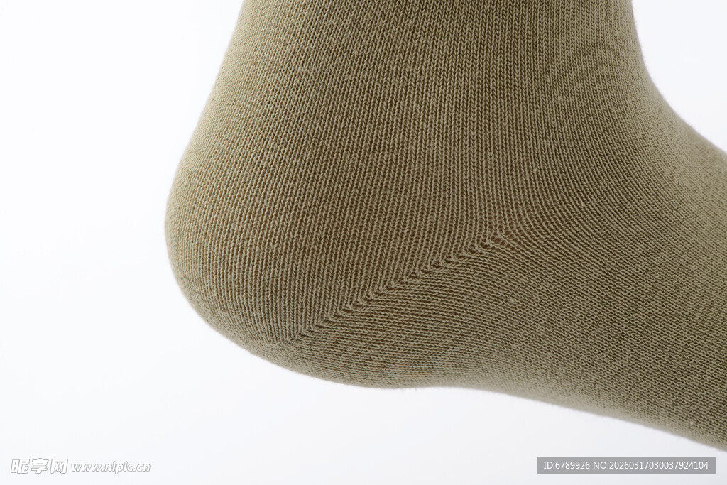 浅绿色袜子特写