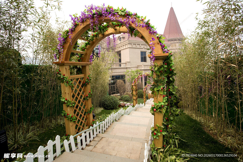 浪漫花园拱门 梦幻婚礼场景