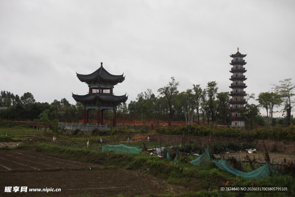 中式古建筑风景