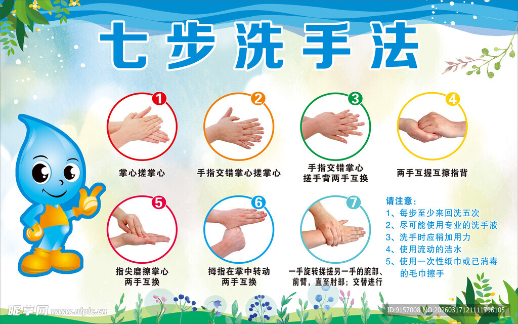七步洗手法