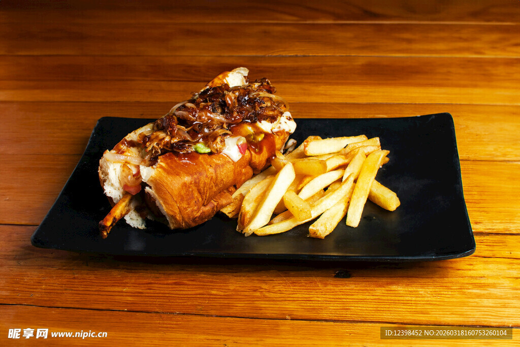 美味牛排配薯条